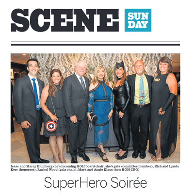 Union Tribune Superhero Soiree Button